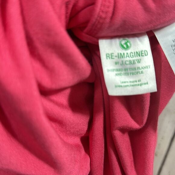 J.Crew Pink Long Sleeve Faux Wrap Top with Velvet Tie NWT Size M - Picture 9 of 14